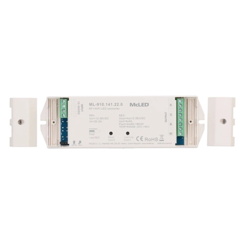 Přijímač řízení jasu RGBW McLED ML-910.141.22.0 RF a Wifi CCT 4 kanály 4x5A 12-36V (obrázek 9)