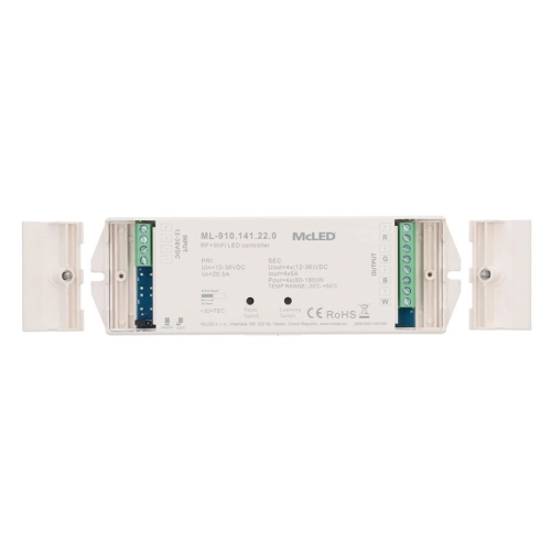 Přijímač řízení jasu RGBW McLED ML-910.141.22.0 RF a Wifi CCT 4 kanály 4x5A 12-36V (obrázek 8)
