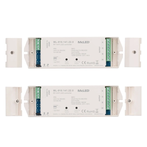 Přijímač řízení jasu RGBW McLED ML-910.141.22.0 RF a Wifi CCT 4 kanály 4x5A 12-36V (obrázek 7)