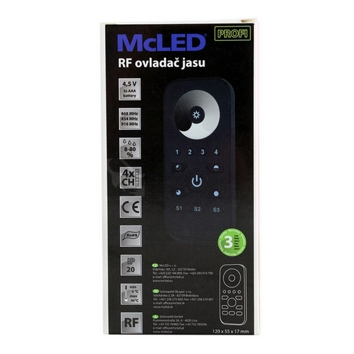 Obrázek produktu Dálkový ovladač McLED ML-910.501.22.0 RF2819S-DIM 3