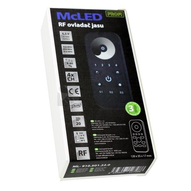 Obrázek produktu  Dálkový ovladač McLED ML-910.501.22.0 RF2819S-DIM 4