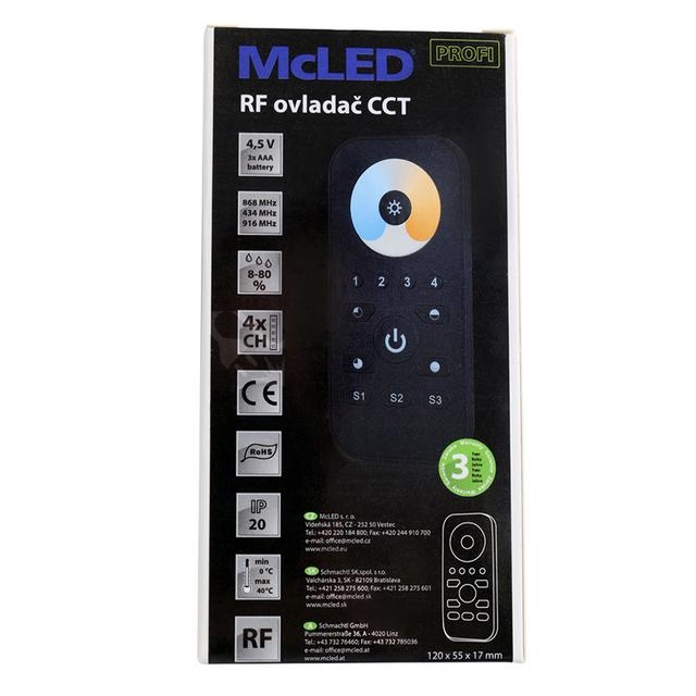 Obrázek produktu RF dálkový ovladač McLED pro řízení jasu CCT 4 kanály ML-910.521.22.0 3