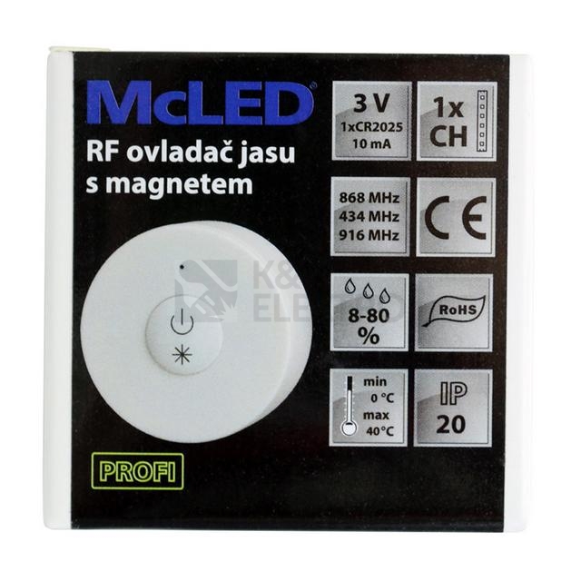 Obrázek produktu RF ovladač mini McLED ML-910.603.22.0 8