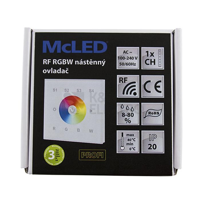 Obrázek produktu RF nástěnný ovladač RGBW McLED ML-910.843.22.0 3