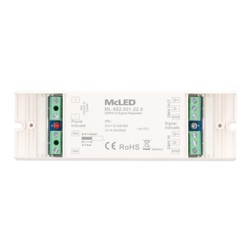 DMX zesilovač signálu 12-24V McLED ML-952.001.22.0
