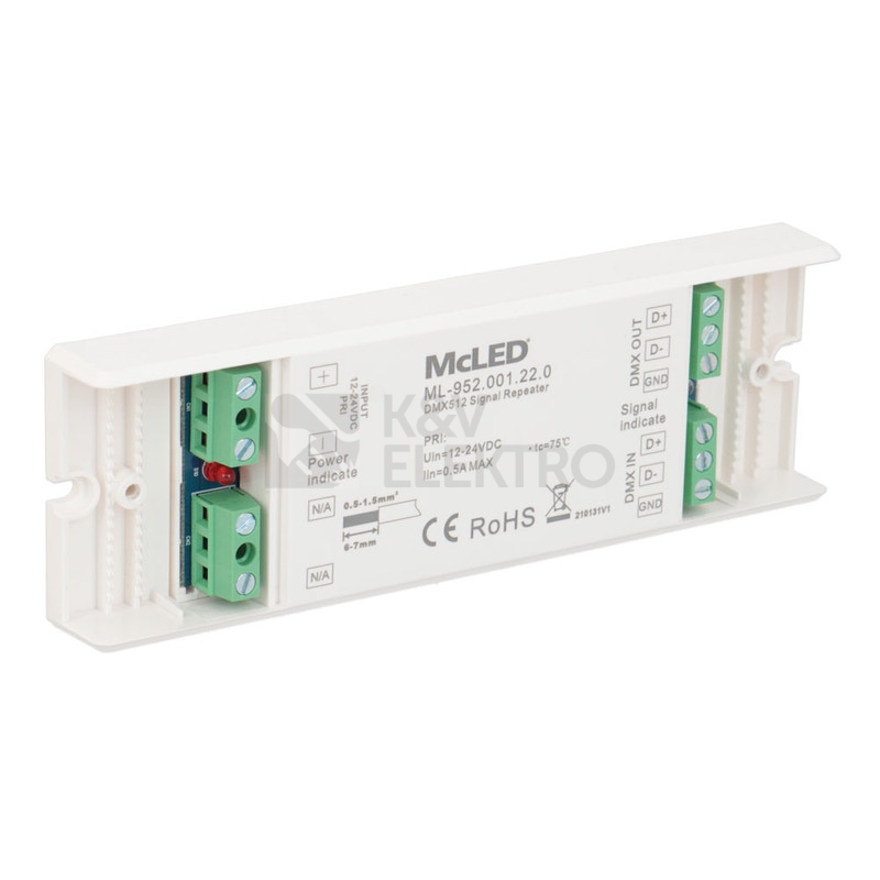 Obrázek produktu DMX zesilovač signálu 12-24V McLED ML-952.001.22.0 1