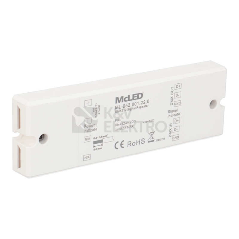 Obrázek produktu DMX zesilovač signálu 12-24V McLED ML-952.001.22.0 9