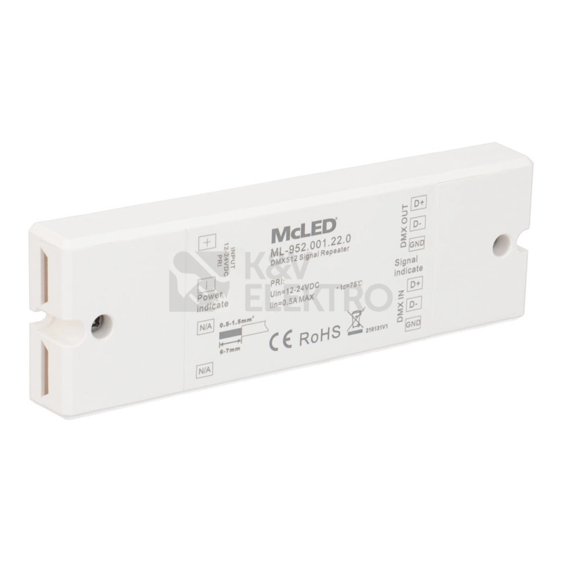 Obrázek produktu DMX zesilovač signálu 12-24V McLED ML-952.001.22.0 9