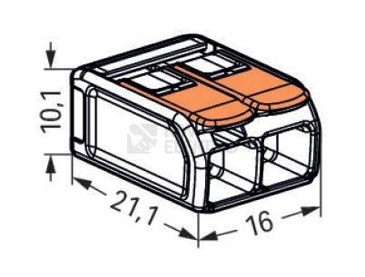 Obrázek produktu Svorka WAGO 221-612 2x6 s páčkou 1