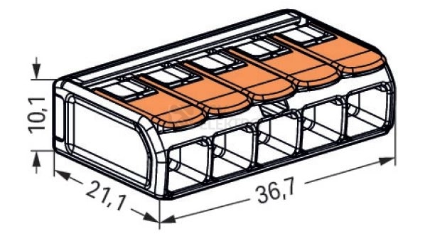 Obrázek produktu Svorka WAGO 221-615 5x6 s páčkou 1