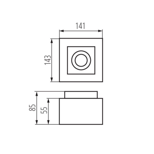 Svítidlo Kanlux STOBI DLP 50-B GU10 26830