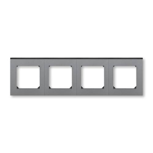 ABB Levit M čtyřrámeček ocelová/kouřová černá 3901H-A05040 69