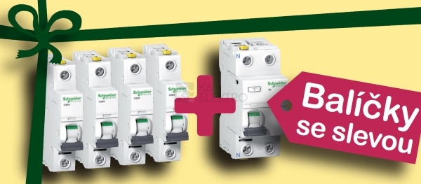 Obrázek produktu Balíček Schneider Electric Acti9 A9SVĚTLO 4x jistič 1P/B10 1x chránič 2P/25A A9SVETLO 0
