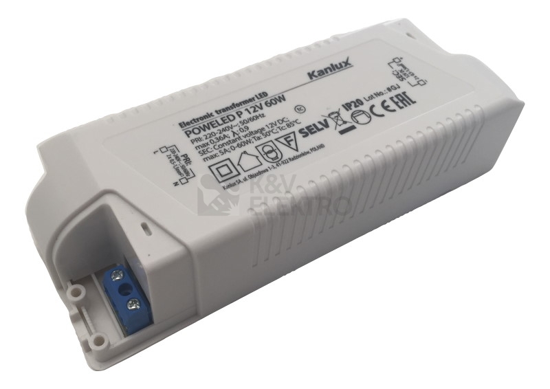 Obrázek produktu Elektronický transformátor Kanlux POWELED P 12VDC 60W 26811 1