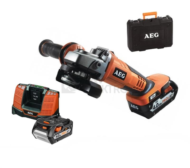 Obrázek produktu  Úhlová AKU bruska 125mm 4Ah AEG BEWS 18-125X Li 402C 0