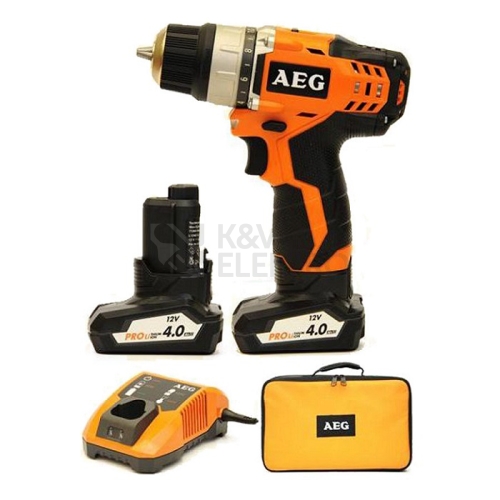 AKU vrtačka AEG BSB 12C2 Li-402B 12V s příklepem 2x Li-Ion 4,0Ah
