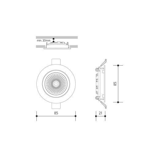 Podhledové LED svítidlo Panlux VP COB 6W 4000K bílá PN14300001 (obrázek 10)