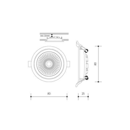 Podhledové LED svítidlo Panlux VP COB 6W 4000K bílá PN14300001 (obrázek 4)