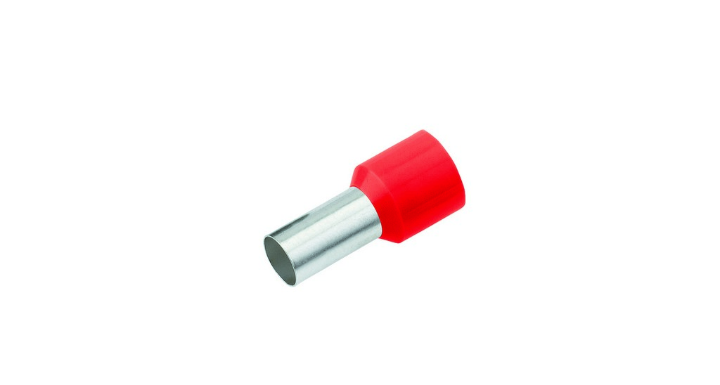Obrázek produktu  Lisovací dutinky rudé CIMCO 18248 1,5-10 průřez 1,5mm2 délka 10mm (100ks) 0