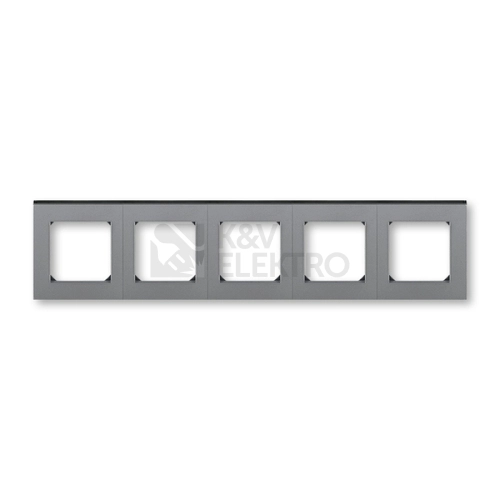ABB Levit M pětirámeček ocelová/kouřová černá 3901H-A05050 69