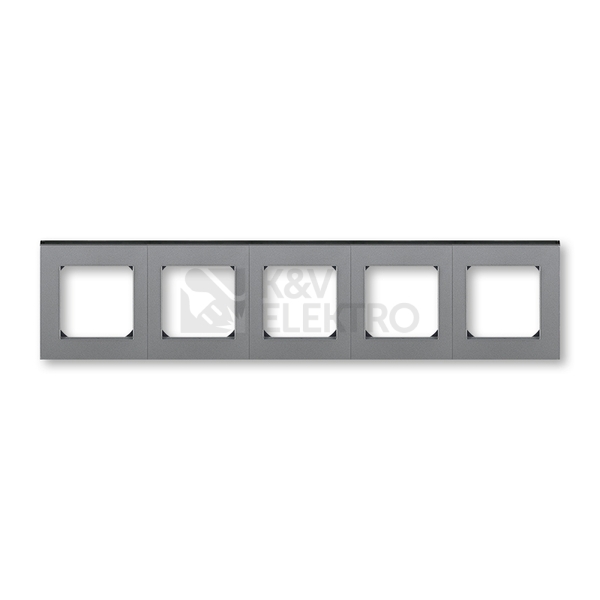 Obrázek produktu ABB Levit M pětirámeček ocelová/kouřová černá 3901H-A05050 69 0