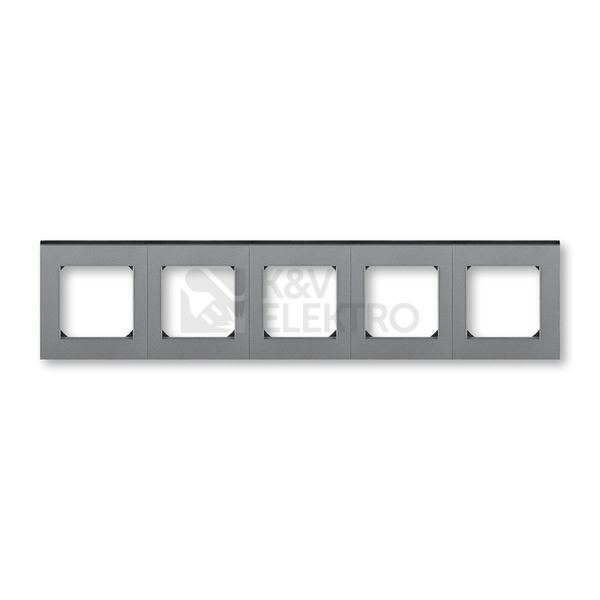 Obrázek produktu ABB Levit M pětirámeček ocelová/kouřová černá 3901H-A05050 69 0