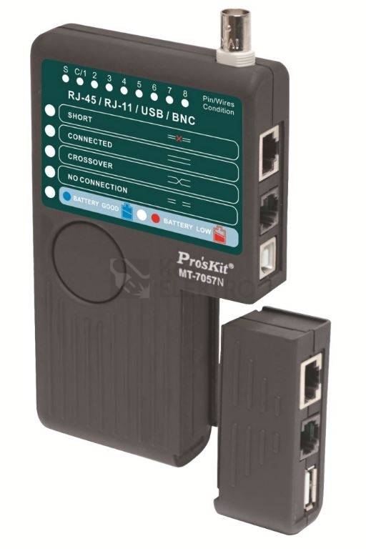 Obrázek produktu  Tester kabelů Proskit MT-7057N USB síťových a koaxiálních kabelů 0