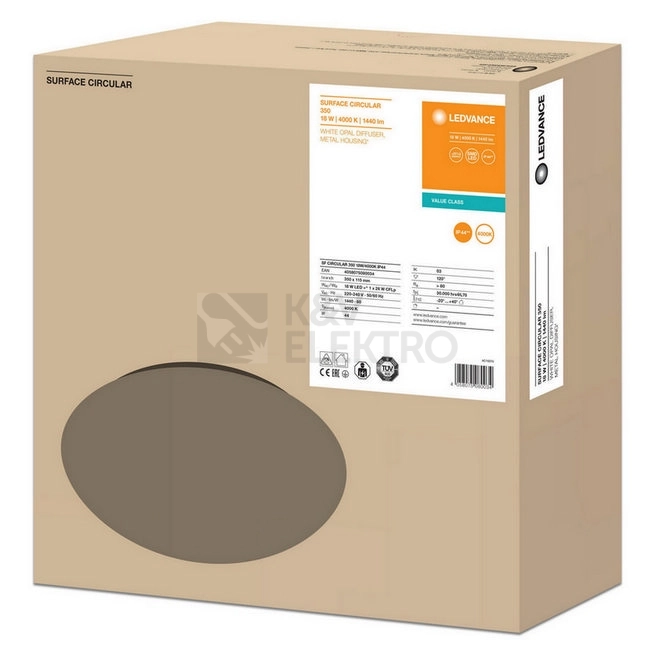 Obrázek produktu LED svítidlo LEDVANCE Surface Circular 350mm 18W/4000K neutrální bílá IP44 8