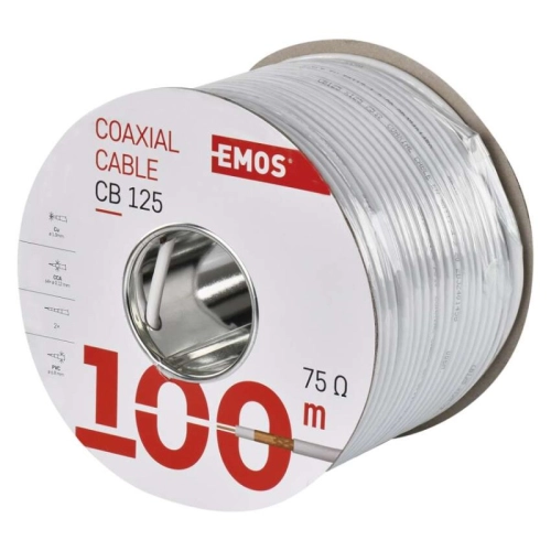 Koaxiální kabel bílý CB125 EMOS S5385 metráž (obrázek 7)