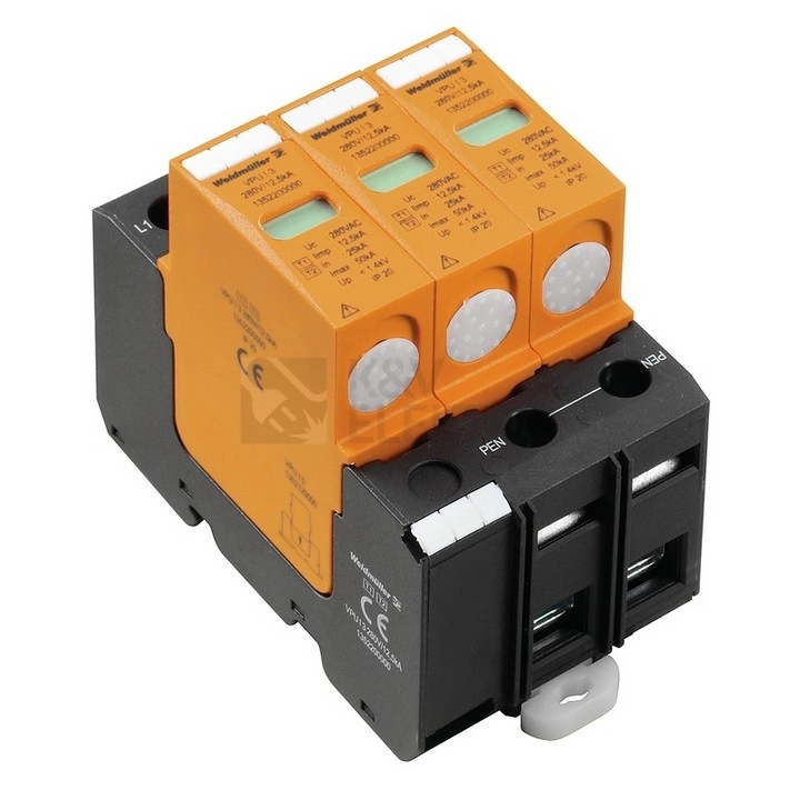 Obrázek produktu Svodič přepětí Weidmüller VPU I 3 280V/12,5kA 0