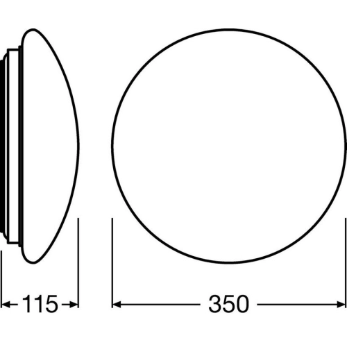 LED svítidlo LEDVANCE Surface Circular 350mm 18W/3000K teplá bílá IP44 (obrázek 3)