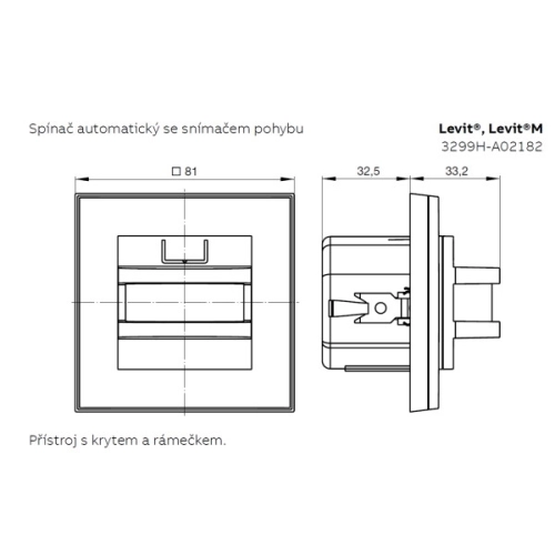 ABB Levit M pohybové čidlo onyx/kouřová černá 3299H-A02182 63 (obrázek 3)