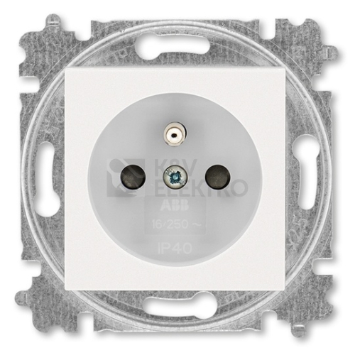ABB Levit zásuvka perleťová/ledová bílá 5519H-A02357 68 s clonkami