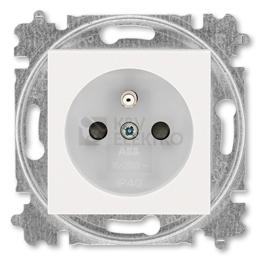 Obrázek produktu ABB Levit M zásuvka perleťová/ledová bílá 5519H-A02357 68 s clonkami 0