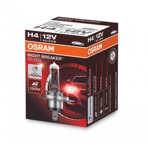 Levně Autožárovka OSRAM Night Breaker Silver H4 64193NBS 60/55W P43t 12V s homologací