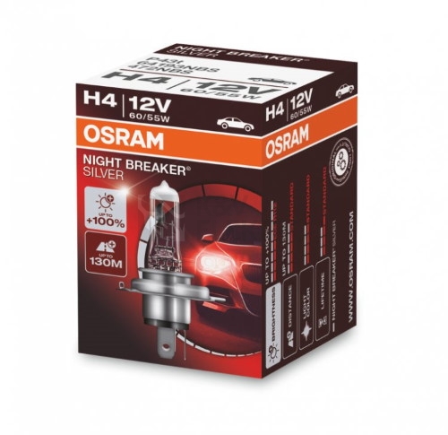 Obrázek produktu Autožárovka OSRAM Night Breaker Silver H4 64193NBS 60/55W P43t 12V s homologací 0