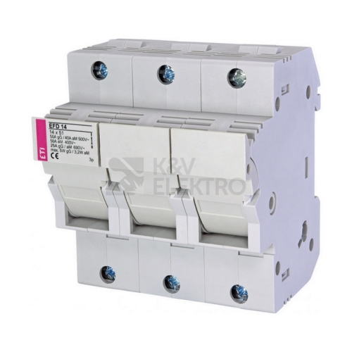 Pojistkový odpínač ETI EFD 14 3P 50A pro válcové pojistky 14x51 002560004