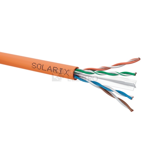 UTP kabel Solarix SXKD-6-UTP-LSOHFR-B2ca oranžový metráž