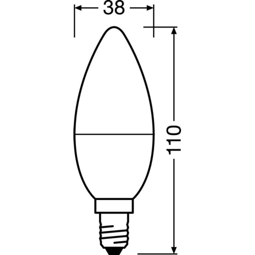 LED žárovka E14 OSRAM CL B FR 7W (60W) teplá bílá (2700K), svíčka (obrázek 3)