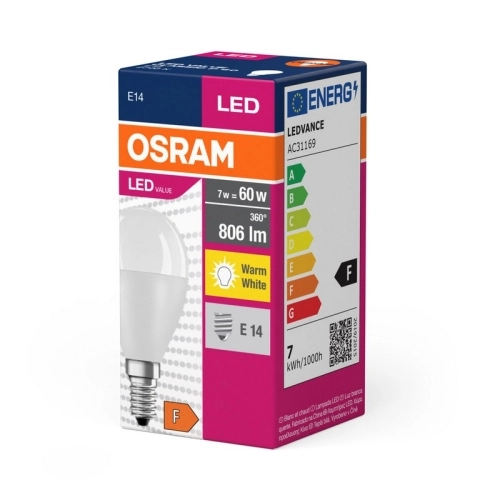LED žárovka E14 OSRAM CL P FR 8W (60W) teplá bílá (2700K) (obrázek 7)