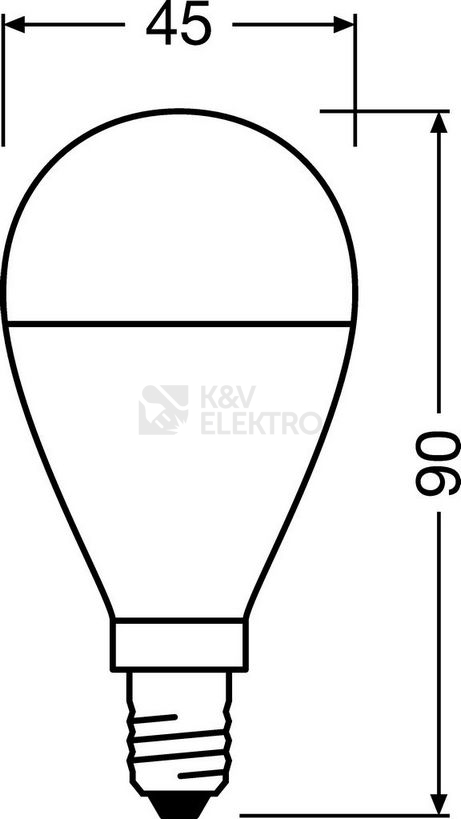 Obrázek produktu LED žárovka E14 OSRAM CL P FR 8W (60W) teplá bílá (2700K) 3