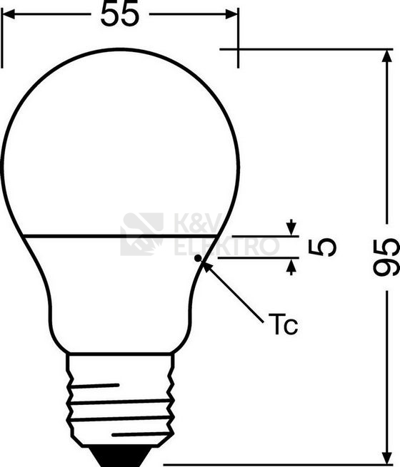 Obrázek produktu  LED žárovka E27 OSRAM VALUE CLASSIC FR 5W (40W) neutrální bílá (4000K) 4