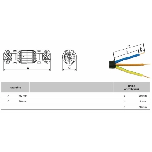 Kabelová spojka gelová PAGURO 5650/3 IP68 3x2,5mm2 1005622 (obrázek 4)