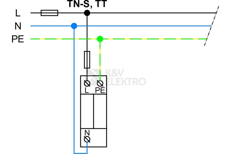 Obrázek produktu Svodič přepětí SPD typ 2+3 HSA-275/1+1 2