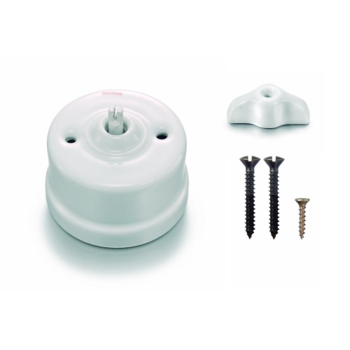 Fontini by Font Barcelona povrchový Garby bílý/retro klička Vypínač č.1 30 306 17 23