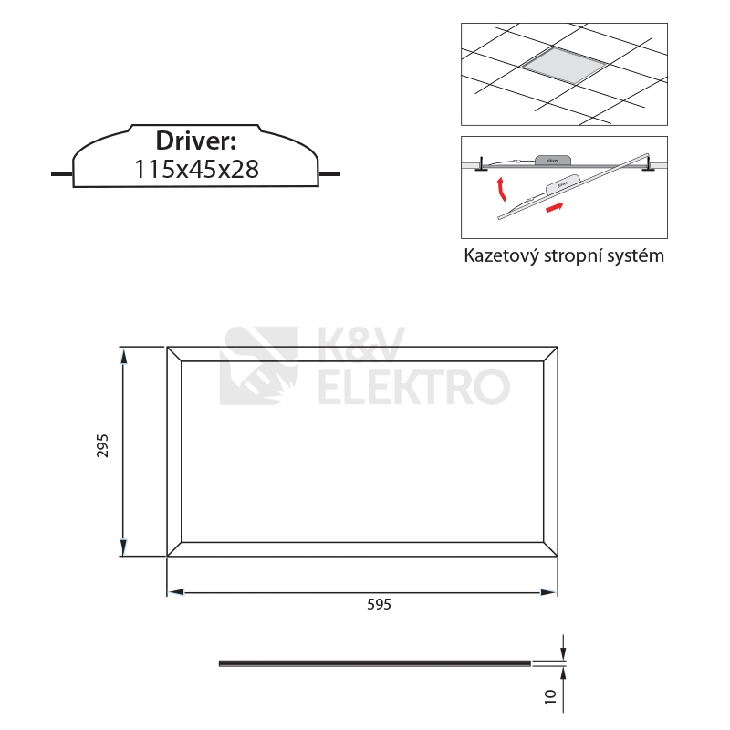 Obrázek produktu LED panel McLED Office 6030 18W 4000K 30x60cm ML-413.146.32.0 8