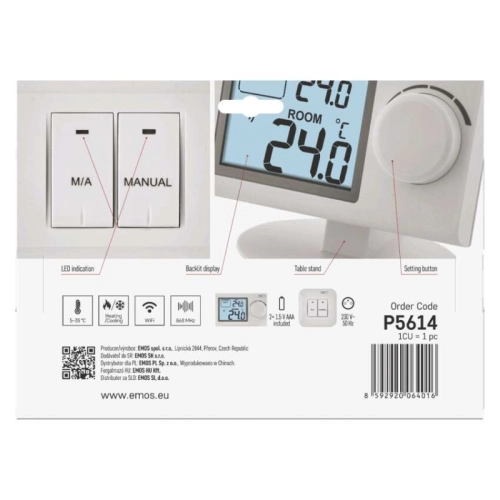 Pokojový bezdrátový termostat EMOS P5614 (obrázek 6)
