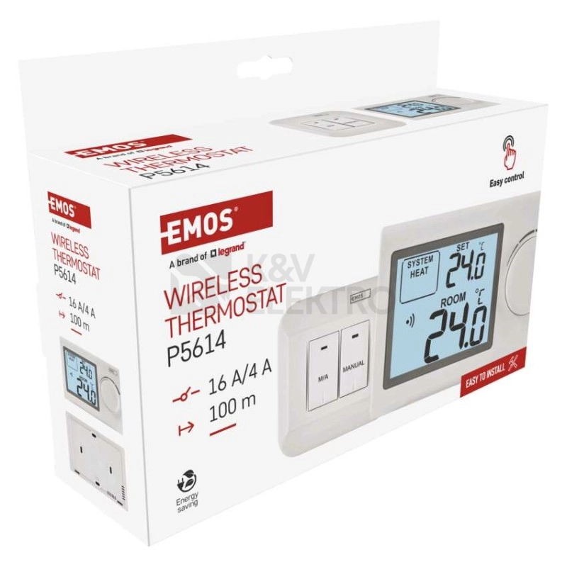 Obrázek produktu Pokojový bezdrátový termostat EMOS P5614 6