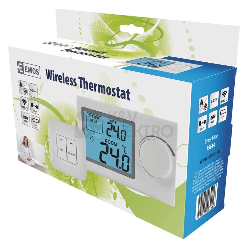 Obrázek produktu Pokojový bezdrátový termostat EMOS P5614 5