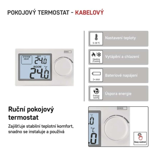 Pokojový termostat EMOS P5604 (obrázek 9)